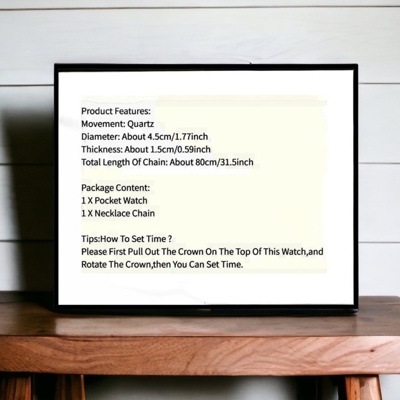 Pocket Watch with Chain Veteran Patriotic Flip Open USA Bronze Unisex Gift - Picture 5 of 16